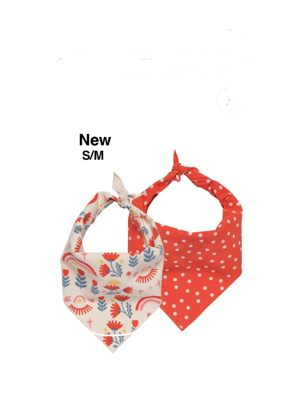 New DANICA JUBILEE Be Here Now Dog Bandana Set of 2  tags S/M⭐️⭐️⭐️⭐️⭐️